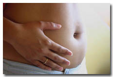 9 weeks pregnant belly