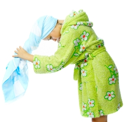 woman w towel hair