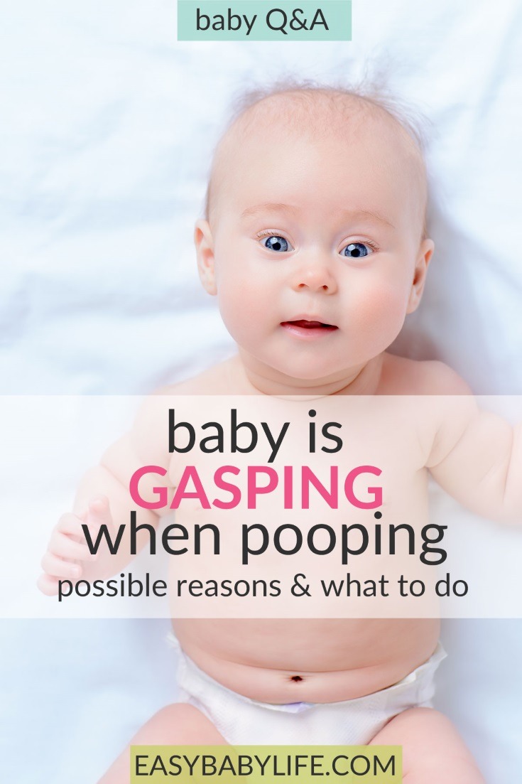 baby gasping when pooping