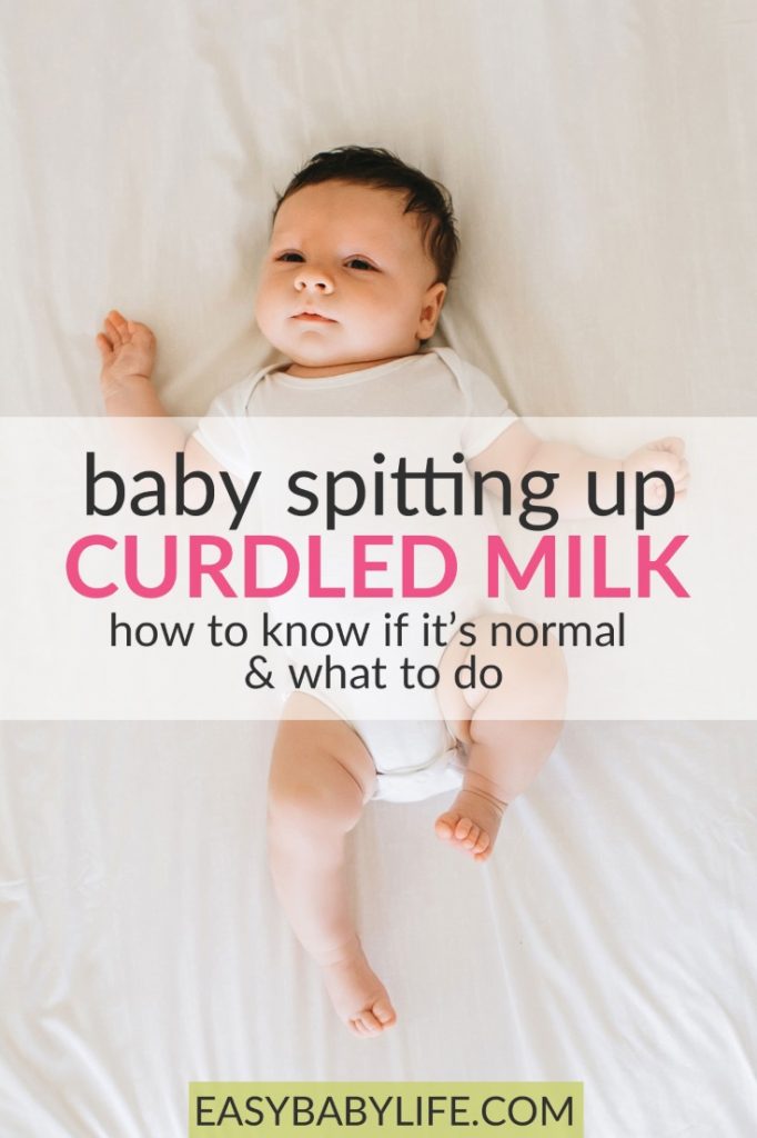 baby spitting up curdled milk