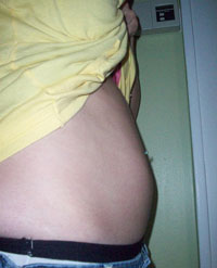 8 weeks pregnant belly
