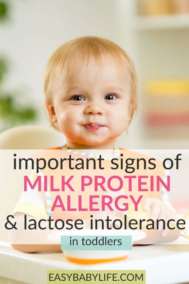 milk protein allergy or lactose intolerance