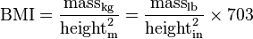 bmi calculation formula