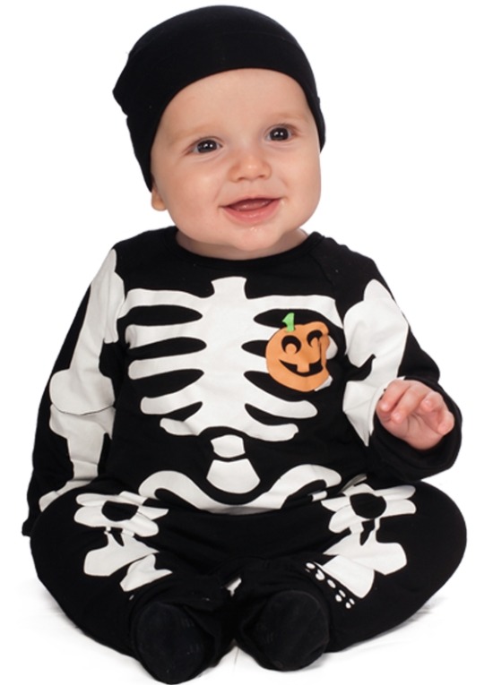 infant black skeleton costume