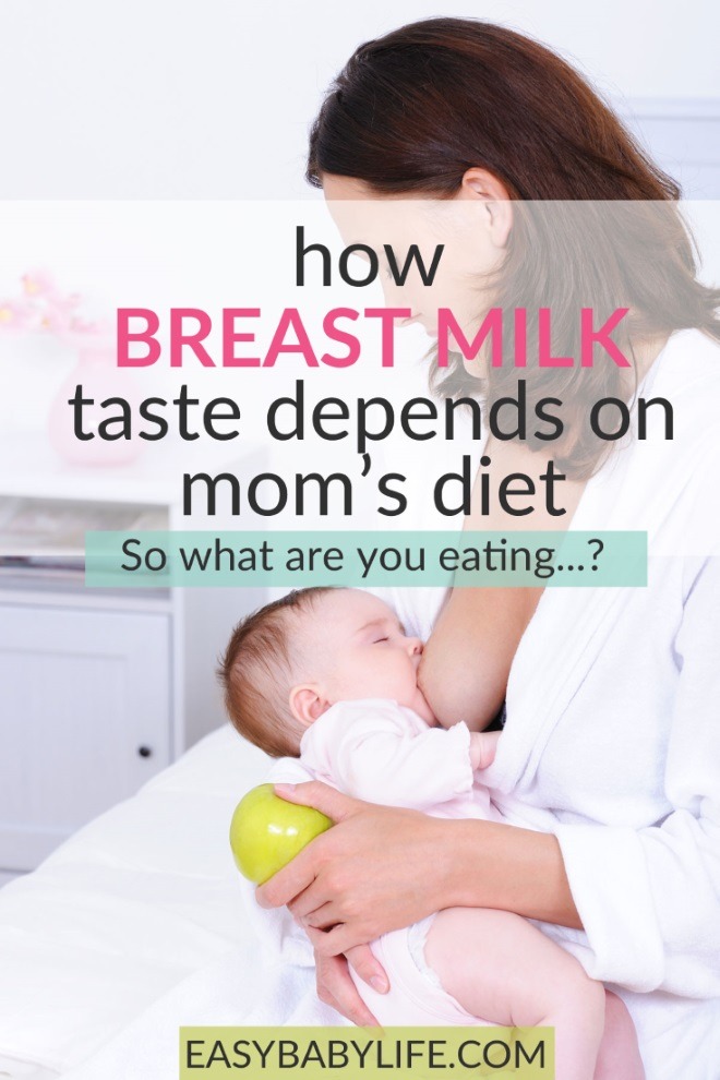 breastmilk taste depends on mom's diet