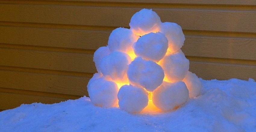 build a snow light winter activity