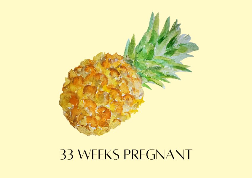 baby fruit size pregnancy week 33 pineapple